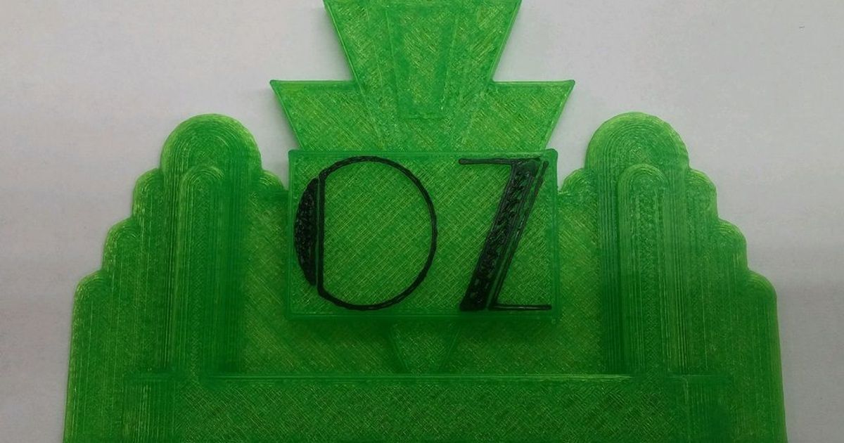 Smeraldo città archie Scarica gratuito stl modello printablescom 3d Modelli arte design 2d piatti loghi deco tinkercad 3D print model - Mito3D