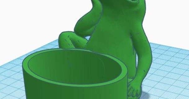 frog planter pot 75echo download free stl model printablescom 3d models art & design sculptures flower fountain grow kermit 3d print model - Mito3D