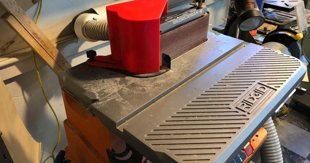 ridgid table sander dust port shroud tailslide download free stl model printablescom 3d models hobby & makers tools dustcollector rigid 3d print model - Mito3D