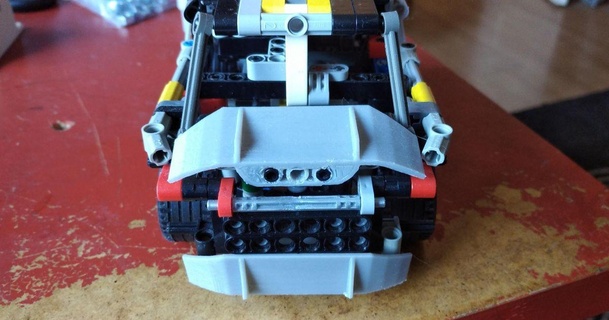 Lego Tecnico carro Spoiler 3x8 3 buracos mbrs baixar livre stl modelo printablescom 3d modelos brinquedos jogos açao figuras estátuas 3d print model - Mito3D