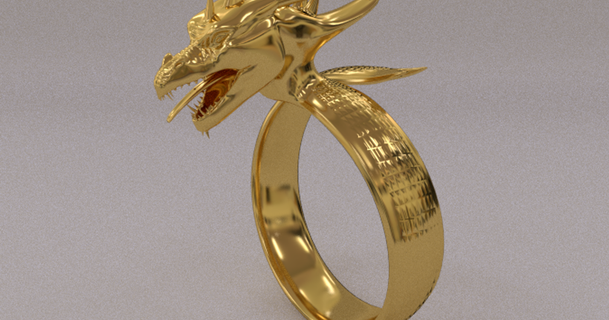 dragon ring yaniv download free stl model printablescom 3d models fashion women blender blender3d gift 3d print model - Mito3D