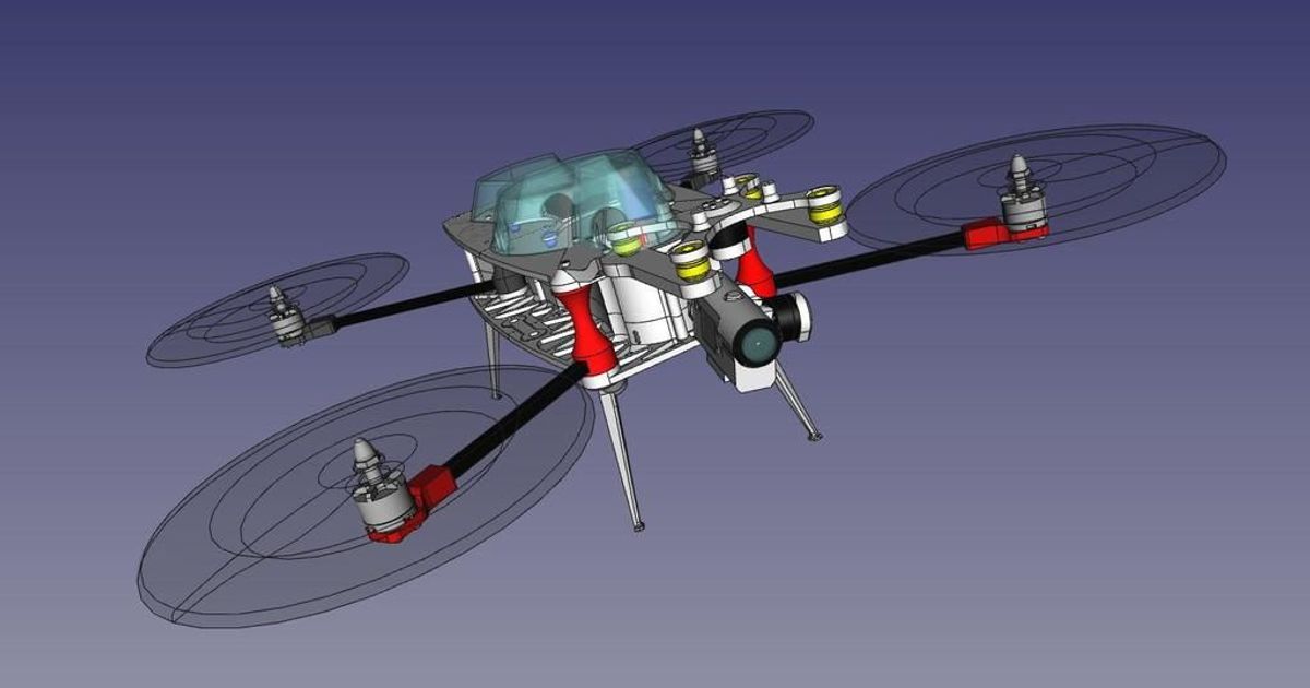 plegable cuadricóptero fpv eje descargar gratis stl modelo imprimiblescom 3d modelos pasatiempo hacedores rc robótica zumbido 3D print model - Mito3D