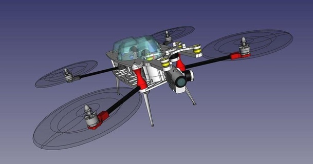 foldable quadcopter fpv osi download free stl model printablescom 3d models hobby & makers rc robotics drone 3d print model - Mito3D