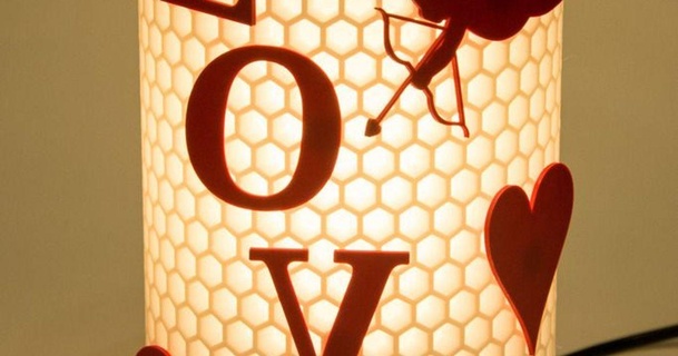 valentine's day honeycomb lamp add-ons bemko download free stl model printablescom 3d models household house equipment heartvalentinesday valentine valentines valentinesday 3d print model - Mito3D
