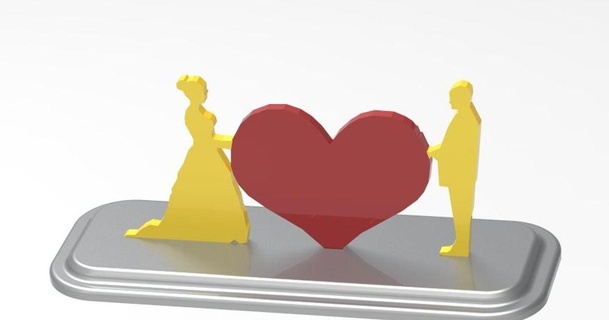 San Valentino decorazione deficiente Scarica gratuito stl modello printablescom 3d Modelli domestico arredamento buon cuore cuori amore 3d print model - Mito3D