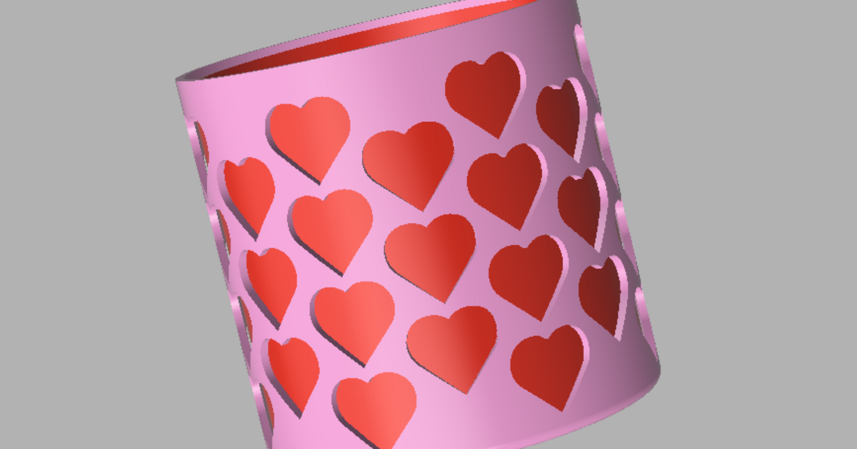 Dollar Geschäft Herz Tasse geektoybox download frei stl Modell Printablescom 3d Modelle Haushalt Dekor Geschenk Herzen Topf Valentinstag Vase 3D print model - Mito3D