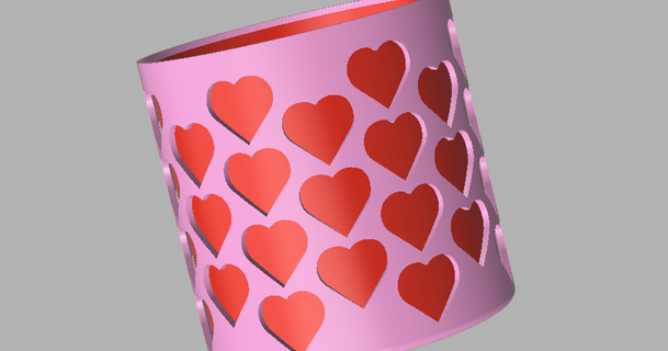 dollar store heart cup geektoybox download free stl model printablescom 3d models household decor gift hearts pot valentinesday vase 3d print model - Mito3D
