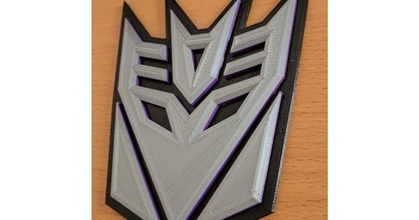 transformer decepticon logo - remix gelap download free stl model printablescom 3d models art & design 2d plates logos transformers 3d print model - Mito3D