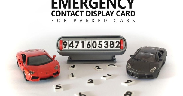 emergency contact display card occupied brain download free stl model printablescom 3d models gadgets car mobile 3d print model - Mito3D