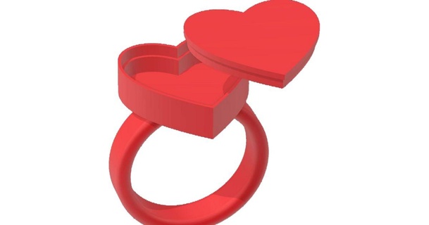 san valentin día corazón almacenamiento anillo alexaldridge descargar gratis stl modelo imprimiblescom 3d modelos Moda accesorios concurso diseño amor 3d print model - Mito3D