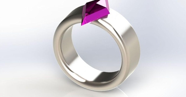 pedra preciosa anel ty10y baixar livre stl modelo printablescom 3d modelos moda mulheres concurso diamante gema 3d print model - Mito3D