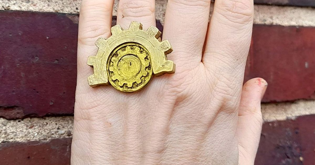 steampunk shopping cart chip ring vert magenta Télécharger libre stl modèle imprimablescom 3d modèles mode accessoires puce einkaufswagenchip bague 3D print model - Mito3D