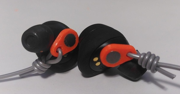 Ohrhörer Kumpel magnetisch Halter Unterstützung schüchtern download frei stl Modell Printablescom 3d Modelle Gadgets tragbar Geräte Ohrhörerhalter 3d print model - Mito3D