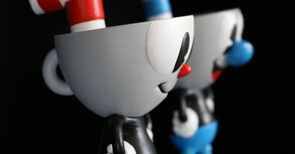 cuphead Mugman caoscoretech descargar gratis stl modelo imprimiblescom 3d modelos juguetes juegos acción cifras estatuas dibujos animados personaje figura figurilla 3d print model - Mito3D