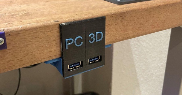 USB monter pc imprimante coloré Télécharger libre stl modèle imprimablescom 3d modèles imprimantes accessoires dualcolour remix cable 3d print model - Mito3D