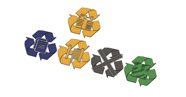 raccolta differenziata simboli celta Scarica gratuito stl modello printablescom 3d Modelli domestico Casa attrezzature bidone riciclare cestino 3d print model - Mito3D