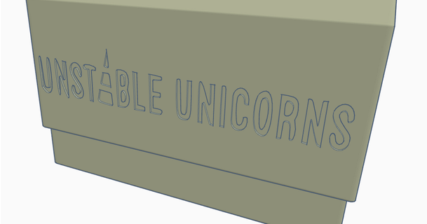 unstable unicorns game box+expansions makeriggs download free stl model printablescom 3d models toys & games board cardbox cardgames unstableunicorns 3d print model - Mito3D