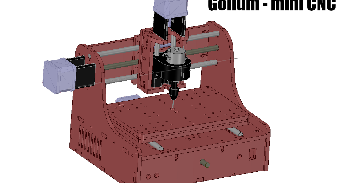 Gollum minicnc Fablab gda sk download frei stl Modell Printablescom 3d Modelle Drucker Upgrades cnc CNC Maschine Greiser Laserschnitt 3D print model - Mito3D