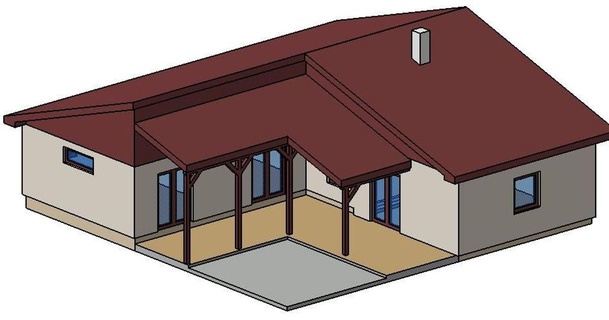 l-shaped house terrace michal download free stl model printablescom 3d models world & scans architecture urbanism 3d print model - Mito3D