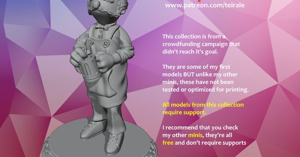 puppet innkeeper teirale download free stl model printablescom 3d models toys & games rpg figures dnd mini miniature muppet muppets 3d print model - Mito3D