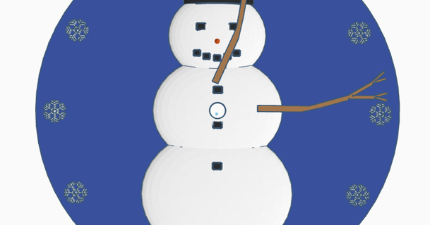 winter wonderland snowman clock makeriggs download free stl model printablescom 3d models household house equipment christmasdecoration clockface mosaicpalette mosaicpalette2 3d print model - Mito3D