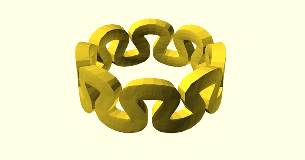 squiggle ring gfellows download free stl model printablescom 3d models art & design designs 3d print model - Mito3D