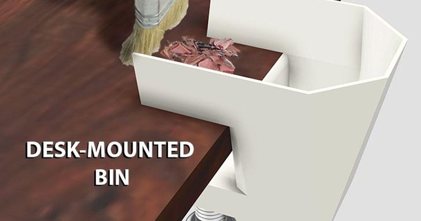 desk-mounted bin mishkin2 download free stl model printablescom 3d models household office 3d print model - Mito3D