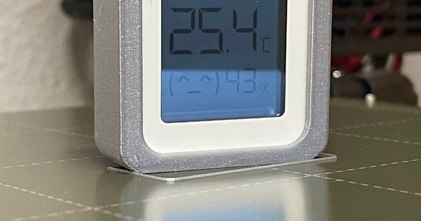 Mauer Montage Halterung Xiaomi Mijia Bluetooth Thermometer Hygrometer wandhalterung patrickzell download frei stl Modell Printablescom 3d Modelle Haushalt Haus Ausrüstung Klimakontrolle Halter Unterstützung Hygrometerhalterung 3d print model - Mito3D
