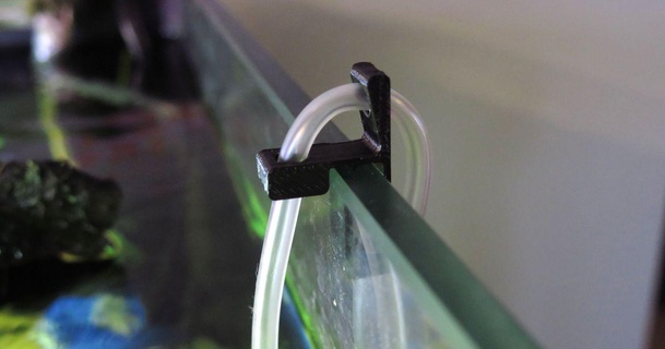 holder attaching 6mm hose aquarium glass cyfron download free stl model printablescom 3d models household pets 3d print model - Mito3D