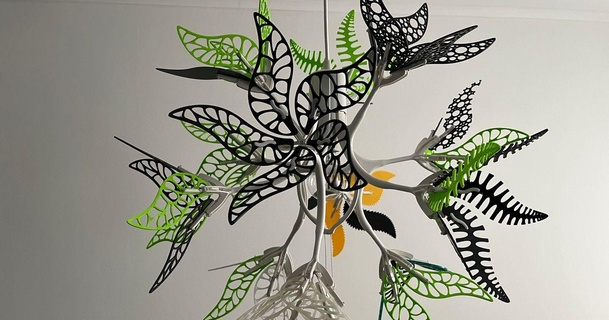 Ikea Rahmengeschirr Blütenblatt bl Tenbl stefan download frei stl Modell Printablescom 3d Modelle Haushalt Dekor Blume Hängelampe Lampe 3d print model - Mito3D