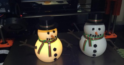 mini snowman iç ışık tbyd indir Bedava stl model printablescom 3d modeller mevsimlik tasarımlar kış Noel yılın 3d print model - Mito3D