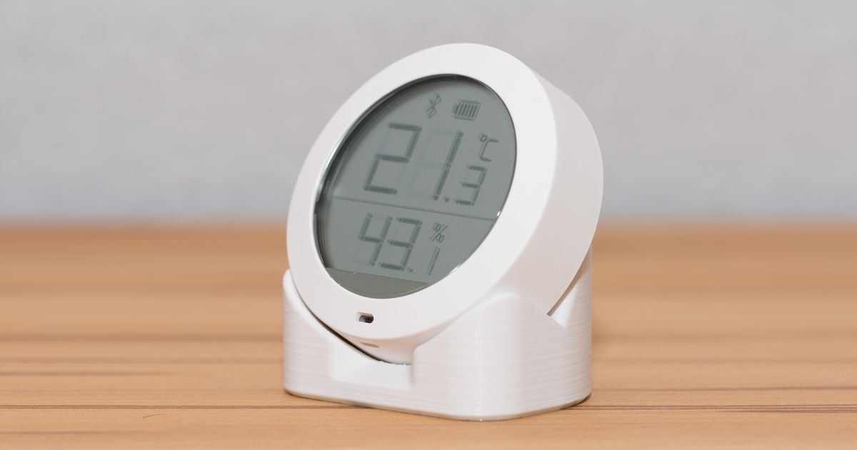 Xiaomi Mijia Thermometer Hygrometer Stand Malolo download frei stl Modell Printablescom 3d Modelle Haushalt Haus Ausrüstung 3D print model - Mito3D