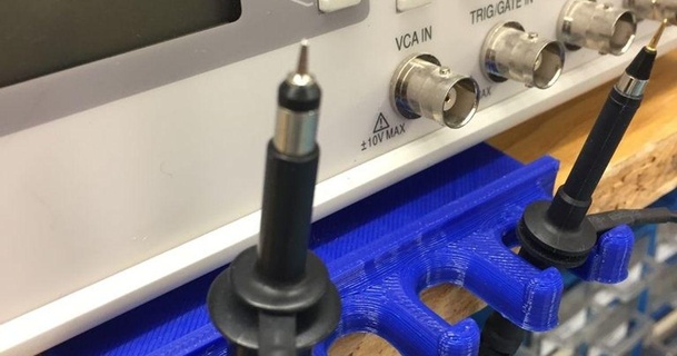 4 channel oscilloscope probe holder- 3x 12mm 1x 9mm gdavies download free stl model printablescom 3d models hobby & makers electronics 3d print model - Mito3D
