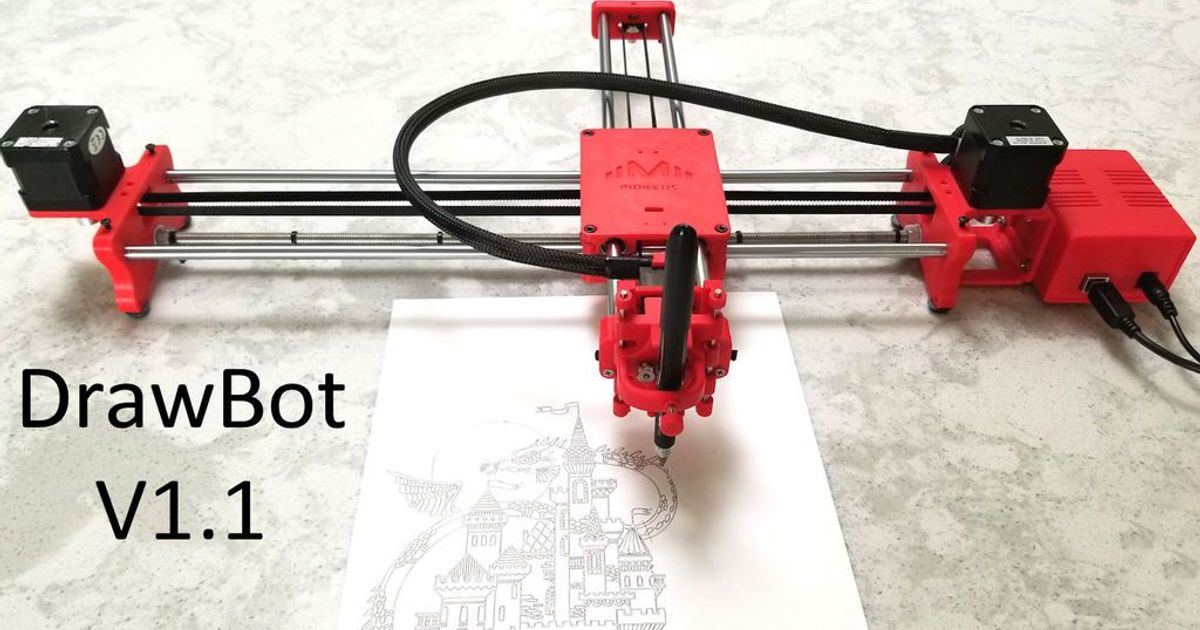 disegno robot arduino + cnc scudo grbl plexiglass Scarica gratuito stl modello printablescom 3d Modelli arte design disegni arduinodrawingrobot 3D print model - Mito3D