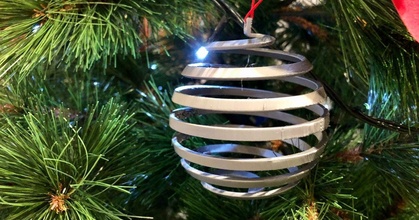 espiral Navidad árbol pelota cabina descargar gratis stl modelo imprimiblescom 3d modelos estacional diseños invierno años Decoraciones navidad 3d print model - Mito3D