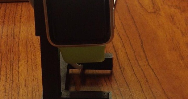 manzana reloj viaje estante soporte tonto descargar gratis stl modelo imprimiblescom 3d modelos artilugio portátil dispositivos Applewatchstand 3d print model - Mito3D