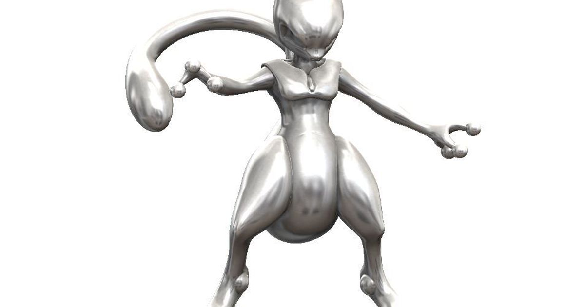 mewtwo val descargar gratis stl modelo imprimiblescom 3d modelos juguetes juegos acción cifras estatuas leyenda maullar pkm pokemon 3D print model - Mito3D