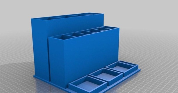 model tool station 3 glue pots gordon download free stl printablescom 3d models art & design designs scalemodel toolholder 3d print model - Mito3D