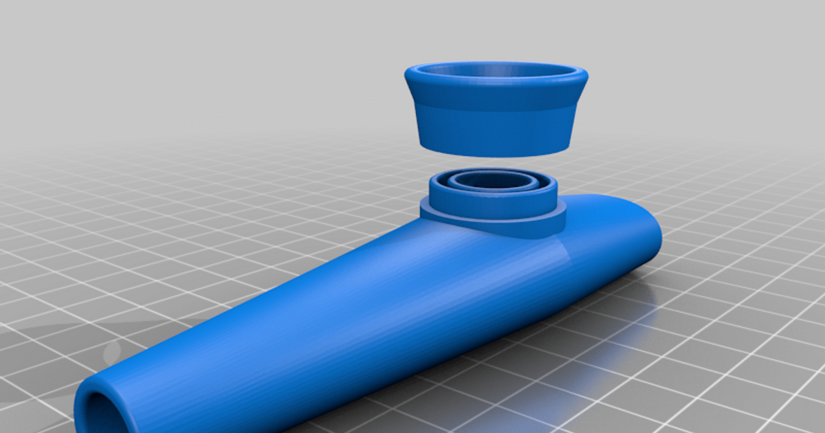 ultrakazoo animateurgeek Télécharger libre stl modèle imprimablescom 3d modèles loisir fabricants musique airhorn kazoo bruyant tuyau membrane 3D print model - Mito3D