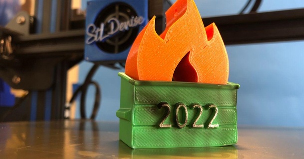 2022 dumpster fire stldenise download free stl model printablescom 3d models art & design sculptures 2020 3d print model - Mito3D