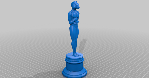 groundhog oscar - hogscar tomascundick download free stl model printablescom 3d models art & design sculptures award statue statuette 3d print model - Mito3D