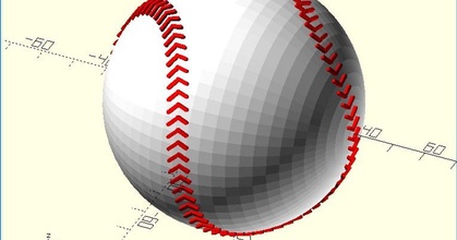 baseball openscad serio Scarica gratuito stl modello printablescom 3d Modelli gli sport all'aperto opencadmodule 3d print model - Mito3D