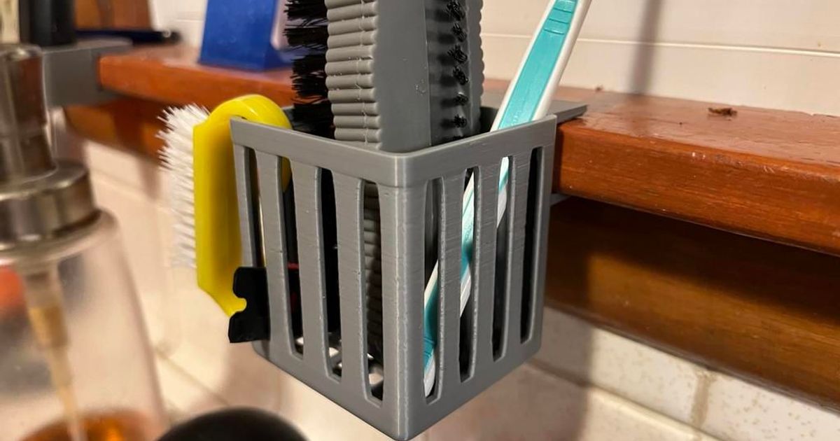 sink basket - brush holder dryer astroukulele download free stl model printablescom 3d models household kitchen 3D print model - Mito3D