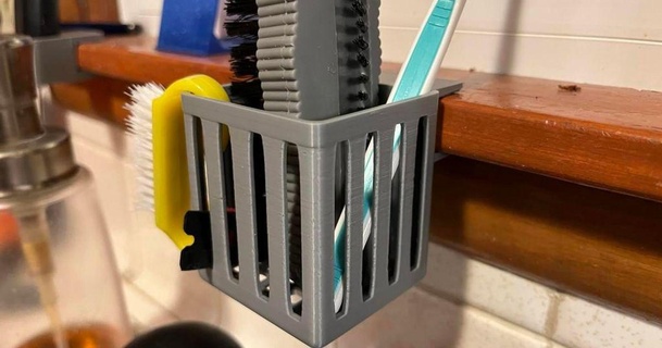 Pia cesta escova suporte secador astroukulele baixar livre stl modelo printablescom 3d modelos casa cozinha 3d print model - Mito3D