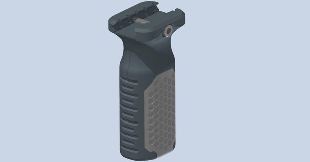 shade vertical foregrip slim-top-version low-profile picatinny rails lonewolf052 download free stl model printablescom 3d models toys & games outdoor airsoft nerf tactical 3d print model - Mito3D