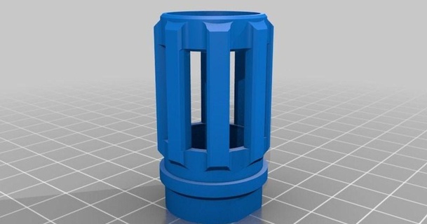 flash hider nerf-style barrels lonewolf052 download free stl model printablescom 3d models toys & games outdoor muzzlecover nerf 3d print model - Mito3D