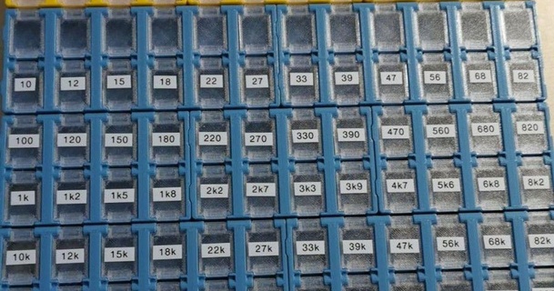 chasquido smd cajas kil0 descargar gratis stl modelo imprimiblescom 3d modelos pasatiempo hacedores electrónica 0603 0805 1206 condensador resistor 3d print model - Mito3D