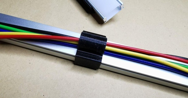 led aluminium profile cable acortar 7mm oba descargar gratis stl modelo imprimiblescom 3d modelos casa equipo perfil aluminio clip luz LED tira llevada porta alambre 3d print model - Mito3D