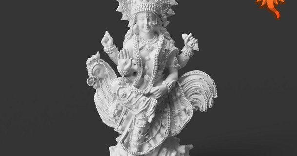 bahuchara devi patronne transgenres communauté fabrication dieux Inde Télécharger libre stl modèle imprimablescom 3d modèles art conception sculptures déesse hindou Indien coq 3d print model - Mito3D