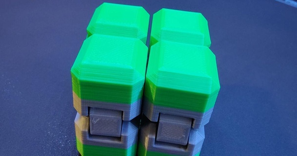 cube infini v2 peinture poudre édition Télécharger libre stl modèle imprimablescom 3d modèles jouets Jeux puzzles brain teasers cool facile 3d print model - Mito3D